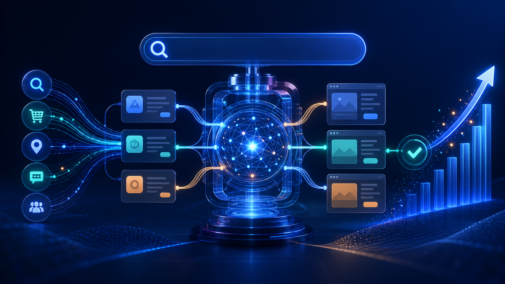 AI system for Search campaigns connecting intent, ads, landing pages, and business results