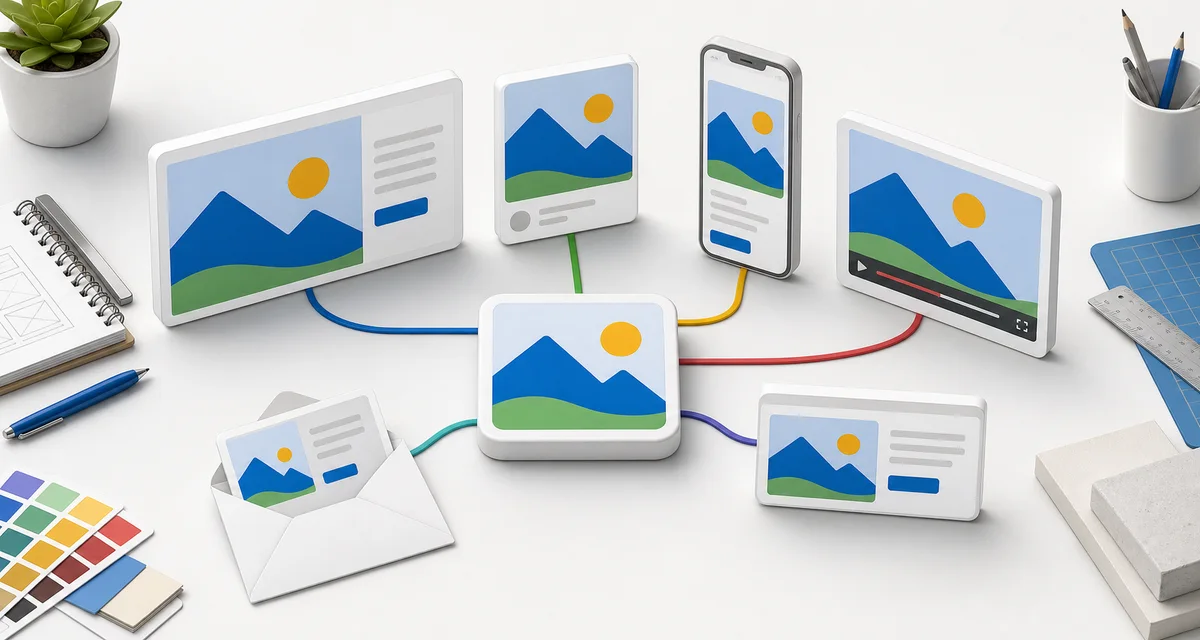 One campaign concept adapted into landscape, square, vertical, video, and email formats